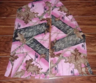 PINK MOSSY OAK CAMOUFLAGE PRINTS SOFT FLEECE SCARF HANDMADE 10 X 60  • $10.94