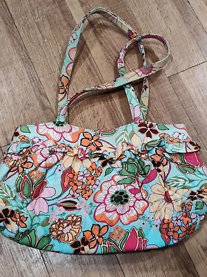 Vera Bradley Ruffled Tropical Silk Shoulder Bag • $10.99