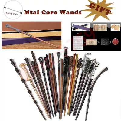 Harry Potter Metal Core Magic Wand Cosplay Hermione Granger Voldemort Free Gift • $22.99