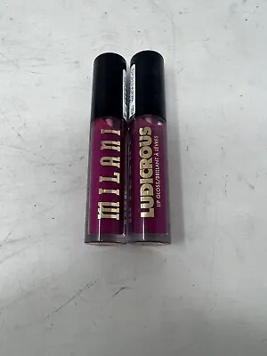 Lot Of 2-Milani Ludicrous Lip Gloss #160 Kiss From A Rose 0.16oz/4.5g New! • $5.95