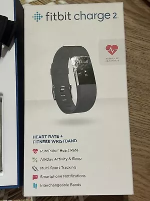 Fitbit Charge 2 Black Silver With Charger • $50