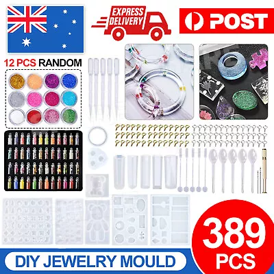 389x Resin Casting Mold Silicone DIY Mold Jewelry Pendant Mould Making Craft Kit • $17.95