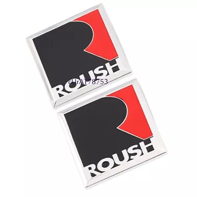 2X Chrome Metal R Roush Emblem AUTO Sport FENDER Badge 3D Sticker Decal • $11.97