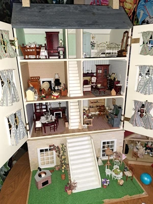 £62 • Buy Vintage Dolls House With Furniture And Accessories