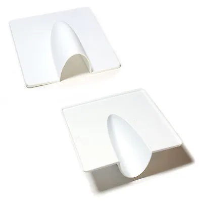 Qty 2 White Brick Buster Plate Cable Wall Entry Tidy Cover Satellite Coaxial • £4.99