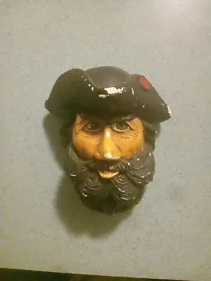 Vintage Bosson's England Chalk Ware Head  Blackbeard  1992 • $24.95