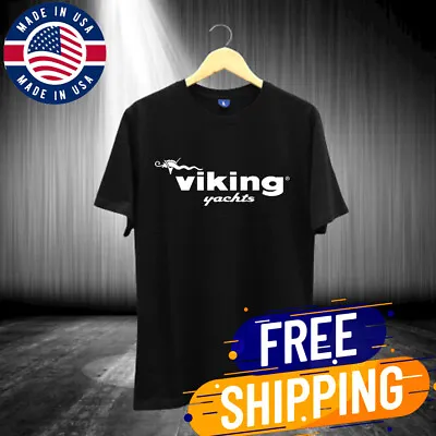 New VIKING YACHTS BOATS MICROFIBER Logo Men's T-Shirt Size S-5XL USA • $25