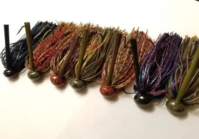 3/8 And 1/2 Oz Tungsten Football Jigs Hand Tied 12 Colors • $4.25