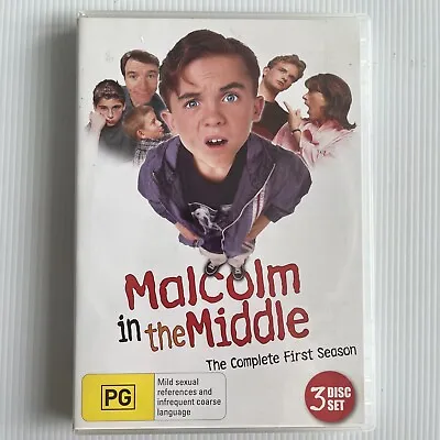 Malcolm In The Middle The Complete First Season DVD 3 Discs Region 4 VGC  • $9.01