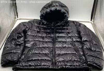 Michael Kors Men's Black Travel Engineered Hooded Full Zip Puffer Jacket Size M • $19.99