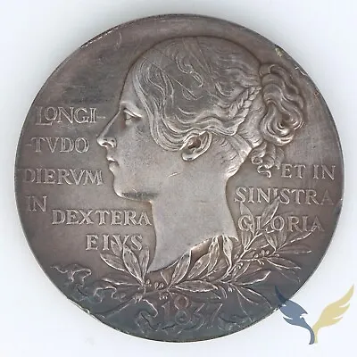 1837 - 1897 Queen Victoria Diamond Jubilee .999 Silver Medal 84.7 Grams • $299.95
