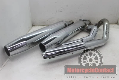 $190.41 • Buy 06-09 Vstar 1100 Custom Full Exhaust System Header Pipes Mid Muffler Mid Y Slip