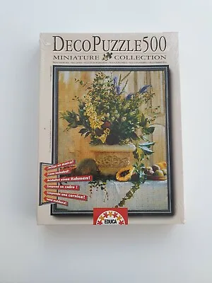 £7.49 • Buy Educa Vintage 500 Piece Jigsaw Puzzle Flowers In Vase With Frame - SEALED