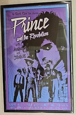 Prince And The Revolution 1984 Detroit Concert Poster- Framed • $21.99