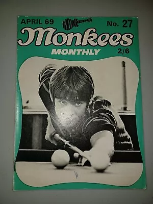 MONKEES MONTHLY Issue 27 April 1969 UK Publication Davy Jones Micky Dolenz • $49.99