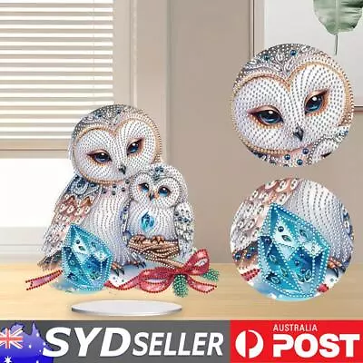 White Owl 5D DIY Diamond Painting Desktop Ornaments Kit For Office Desktop Decor • $14.70