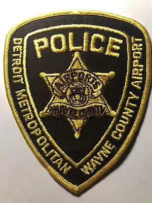 Detroit Metropolitan Wayne County Airport Police Patch ~ Michigan • $6.45