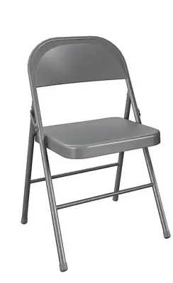 Mainstays All-Steel Metal Folding Chairs Double Braced Gray • $13.98