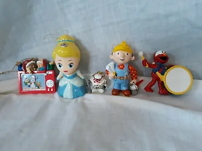 Lot Of Character  Christmas Ornaments Elmo Cinderella +  • $11.50