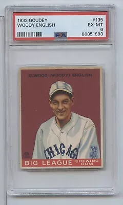 1933 Goudey Woody English #135 PSA 6 • $152.19