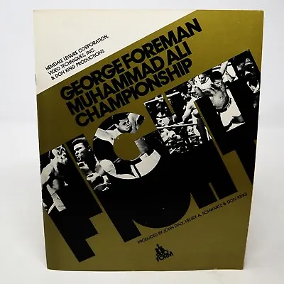 Vintage George Foreman Vs. Muhammad Ali Championship Fight Boxing Programme Book • £149.99