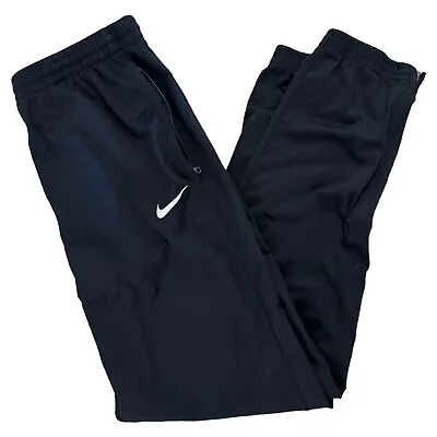Nike Mens Large Dri-Fit Workout Soccer Track Pants Elastic Waste Ankle Zip #22 • $16.97