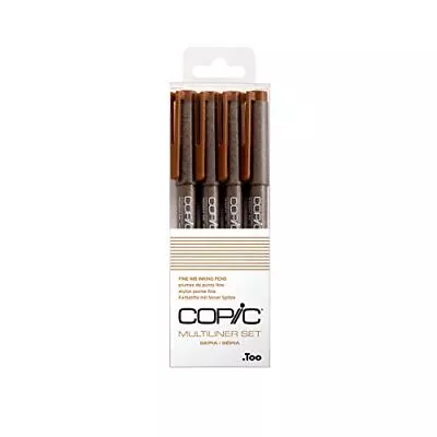 Copic Markers Multiliner Sepia Pigment Based Ink 4-Piece Set • $17