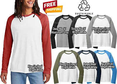 Mens Triblend Long Sleeve Baseball Tee Colorblock Soft Raglan T-Shirt XS-4XL NEW • $16.99