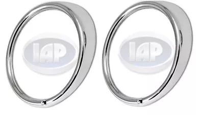 VW Headlight Chrome Trim Ring Set Of 2 (PAIR) HELLA Bug Bus Thing T3 311941177H • $71.85