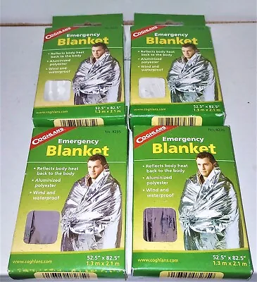 Coghlans Emergency Blankets - Lot Of 4 - 52.5  X 82.5 - Reflects Body Heat - New • $9.99