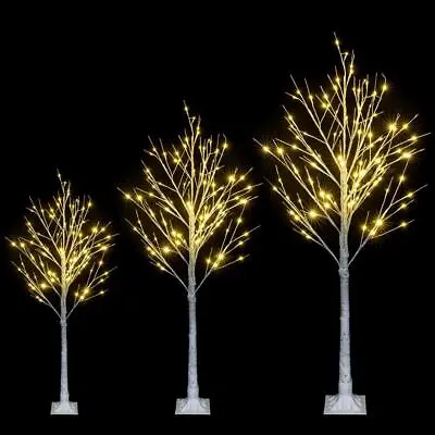 £28.98 • Buy 4/5/6Ft Outdoor Christmas Tree Xmas White Tree With LED Light Garden Decoration