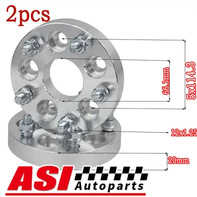 2PCS 20mm 5x114.3 Wheel Spacers For NISSAN SKYLINE GT-R 09-13;240SX S13 S14 S15 • $54.95