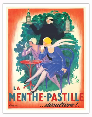 La Menthe-Pastille Mint Flavored Liquor - Vintage Poster Leonetto Cappiello 1929 • $14.98