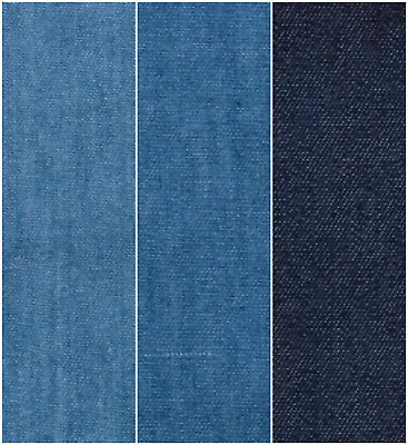 Lightweight Washed 4oz CHAMBRAY Denim 100% Cotton Fabric Material 145cm Wide • £9.50