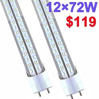 T8 4FT G13 Bi Pin LED Tube Light Bulbs 72W LED Shop Light 6500K Double End Power • $119.69