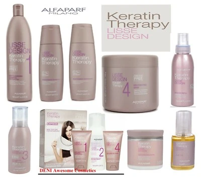 £13.99 • Buy ALFAPARF Lisse Design Keratin Therapy (Kit,Mask,Shampoo,Oil,Cream,Conditioner)