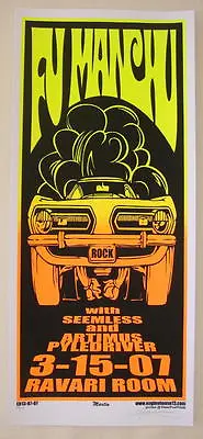 2007 Fu Manchu W/ Seemless Columbus Silkscreen Concert Poster S/n By Mike Martin • $29.90