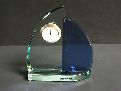 Bulova Windswept III Tabletop Glass Sailboat Sculpture Clock  • $27.95
