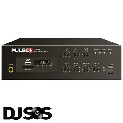 PULSE 40W 100V Line Compact PA Mixer Amplifier With MP3 Player & Bluetooth Audio • £104.80