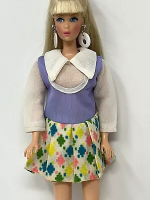 Vintage Barbie Clone Doll Clothes Outfit Mod Era Mini Dress Marcia Brady Style • $29.99