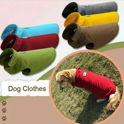 £8.05 • Buy Pet Dog Warm Coat Fleece Jacket Jumper Sweater Winter Clothes Puppy Vest Outfit