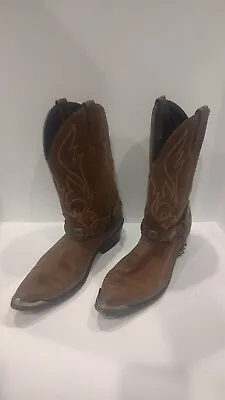 Masterson Western Brown Leather Cowboy Boots RB918 Men 12 D • $29.99