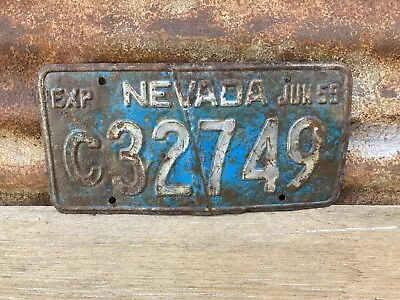 1959 Nevada License Plate Rusted Aged Patina Old Car Tag Auto Vintage Plate • $35