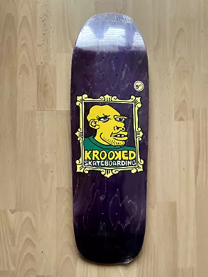 Krooked Skateboards Face By Mark Gonzales. Natural/Purple Stain. L 32  X W 9.81  • $99.99