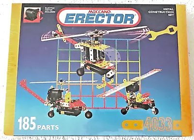 1993 Meccano Erector 185pc Metal Construction Set With Motor 034033 • $29.99