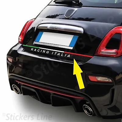 Sticker Fiat 500 595 695 Abarth Racing Italy Scuderia Italian Tricolour Carbon • $43.23