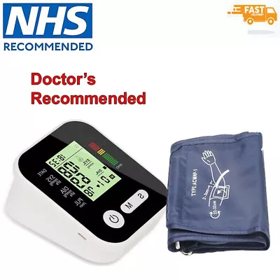 Digital Upper Arm Bp Monito Blood Pressure Meter Automatic Cuff 180 Portable Uk • £11.21