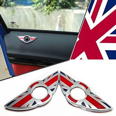 Red Union Jack UK Flag Style Wing Emblem Rings For MINI Cooper Door Lock Knobs • $9.99