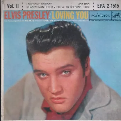 Elvis Presley Paramount Pictures LOVING YOU - EPA 2-1515 45 *PICTURE SLEEVE ONLY • $15