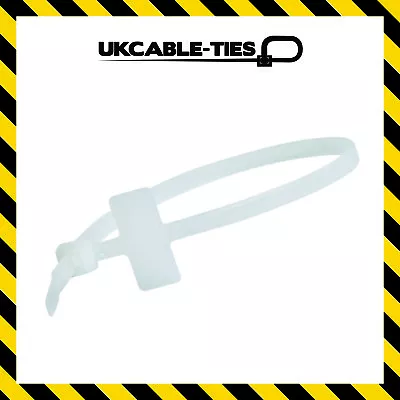 Marker Cable Tie Zip Ties Write On Label ID Strong Plastic Nylon Strap • £3.19